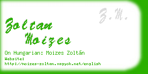 zoltan moizes business card
