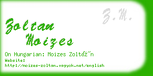 zoltan moizes business card